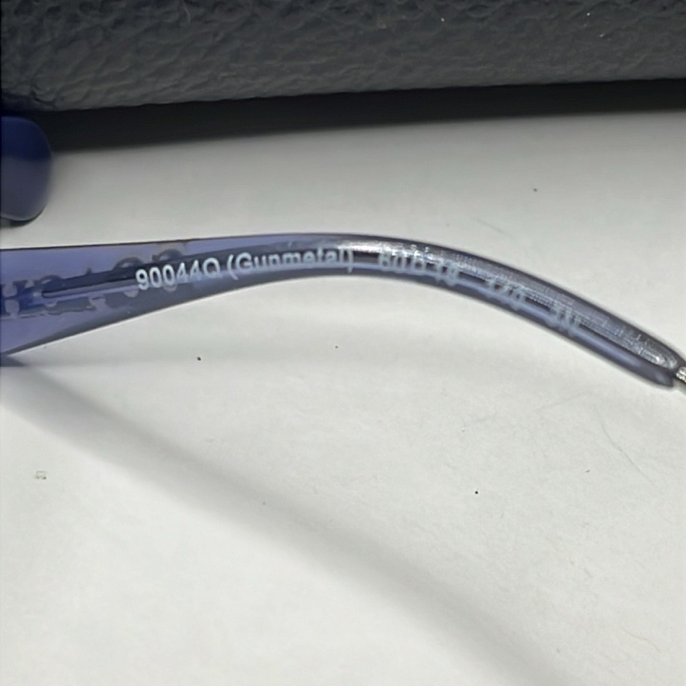 Coach Blue Grey HC 7086 90044Q Gunmetal Sunglasses with Case - Picture 12 of 13